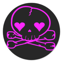 Weird Skull Goth Kawaii Style BLACK PINK stickers