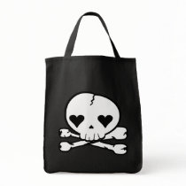 Weird Skull Goth Kawaii Style WHITE bags