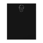 Weird Skull. White. Sketch. Custom Flyer