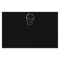 Weird Skull. White. Sketch. Full Color Flyer