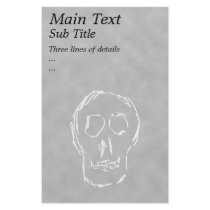 Weird Skull. White. Sketch. Personalized Flyer