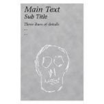 Weird Skull. White. Sketch. Personalized Flyer
