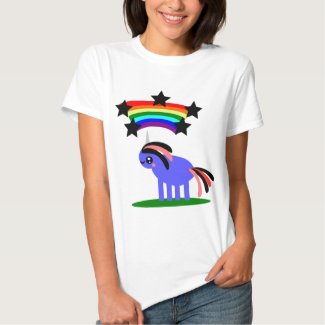 Weird Unicorn and Happy Hippy Rainbow Tees