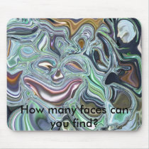 weird wacky faces, How many faces can you find? mousepads