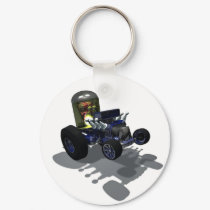 Weird Wheels Mad Brain Keychain