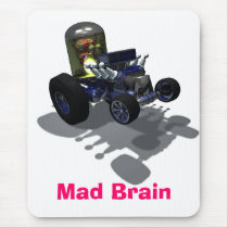 Weird Wheels Mad Brain Mousepad