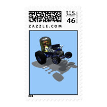 Weird Wheels Mad Brain Postage postage by MDKgraphics Weird Wheels Mad Brain Postage postage