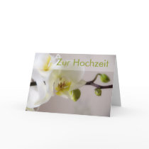 Weisse Orchidee • Glueckwunschkarte Hochzeit Greeting Card