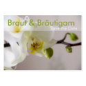 Weisse Orchidee • Save the Date Mini Karten business cards