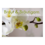 Weisse Orchidee • Save the Date Mini Karten Business Card Templates