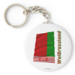 Weißrussland Fliegende Flagge mit Namen Keychains