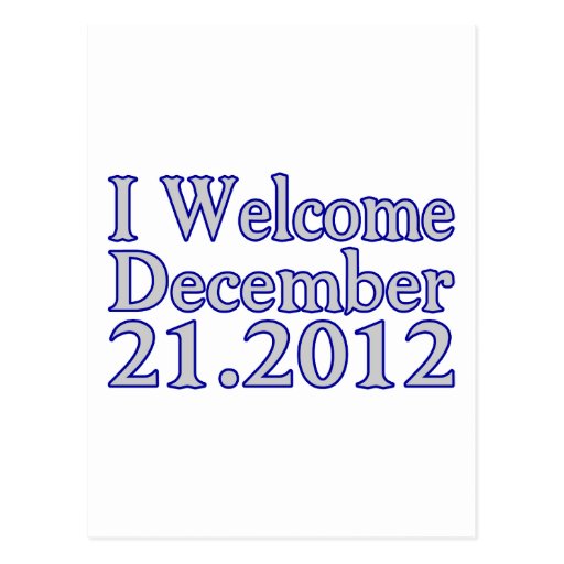 Welcome 2012 post card