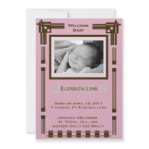 Welcome Baby Modern Baby Announcement