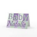 Welcome Baby Natalie cards