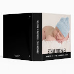 Welcome Baby Personalized Binder - Black
