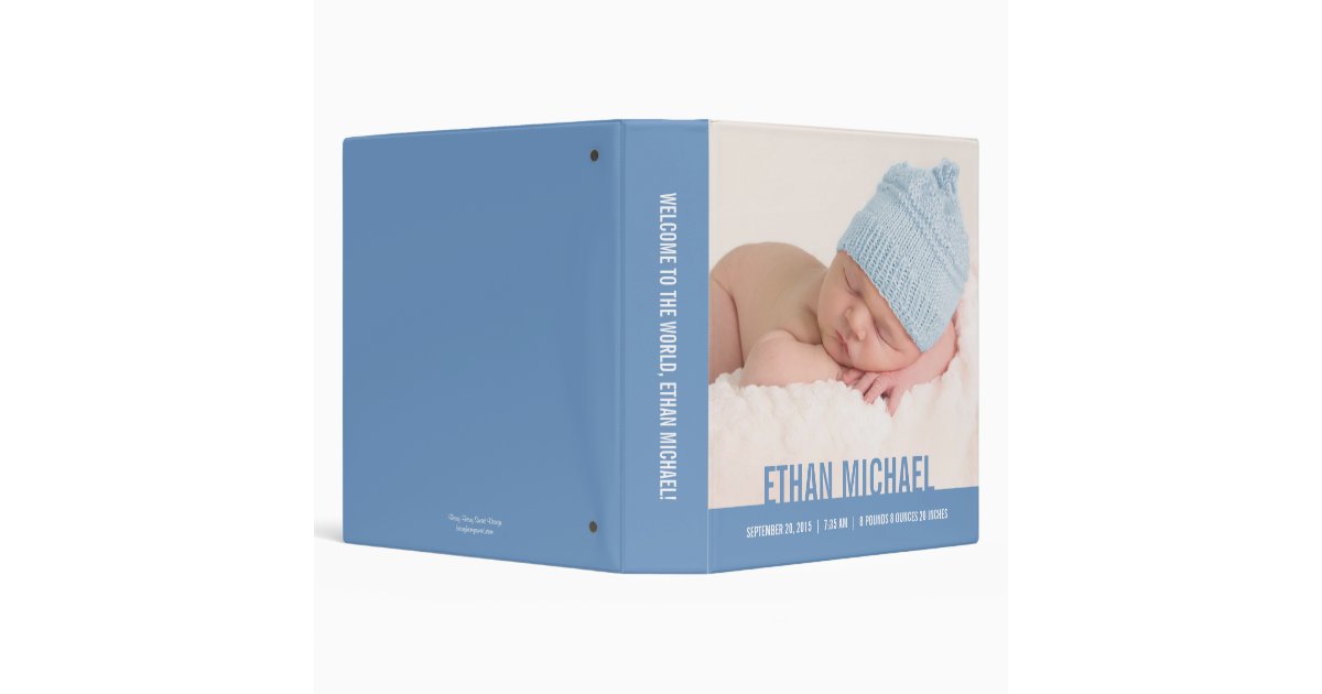 Baby Personalized Binder Blue Zazzle