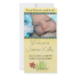 welcome baby photocard personalized photo card