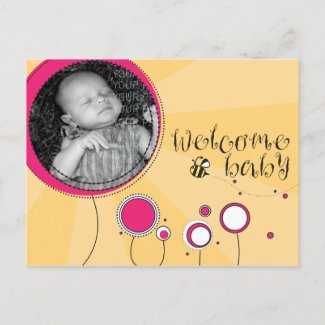 Welcome Baby postcard