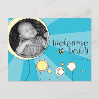 Welcome Baby postcard