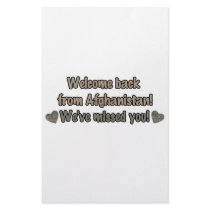 Welcome Back from Afghanistan Stationery