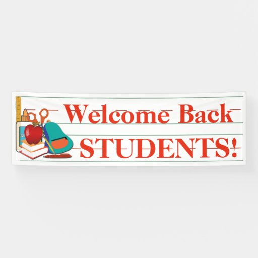 Welcome Back Students Customizable School Banner Zazzle