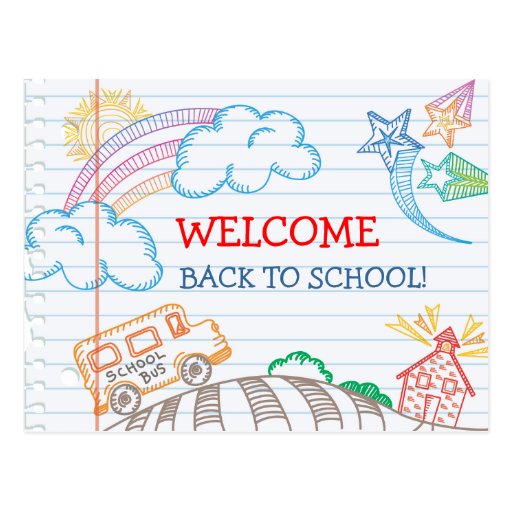 welcome back to school postcard zazzle welcome back school