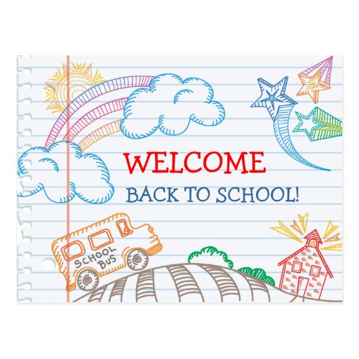 Welcome Back to School Postcard | Zazzle