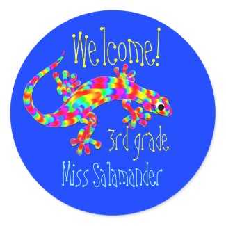 Welcome Back to School Stickers with Salamander