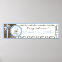 Welcome Bear Boy Banner Print