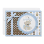Welcome Bear Boy Card 2 Personalized Invitation