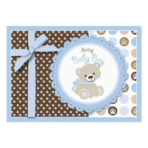 Welcome Bear Boy Gift Tag Business Card