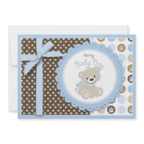 Welcome Bear Boy Invitation Card