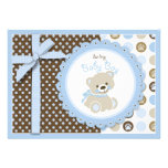 Welcome Bear Boy Invitation Card