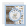 Welcome Bear Boy Invitation Square Welcome Bear Boy Invitation Square