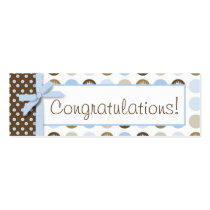 Welcome Bear Boy Skinny Gift Tag 2 Business Card Template