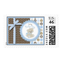 Welcome Bear Boy Stamp