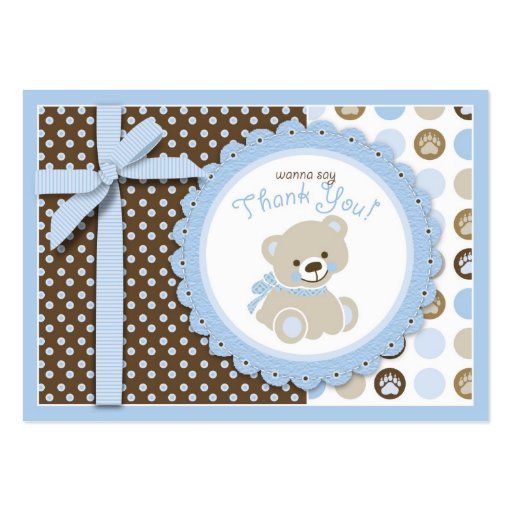Welcome Bear Boy TY Gift Tag Business Card