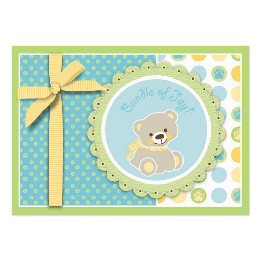 Welcome Bear Gift Tag Business Card Template