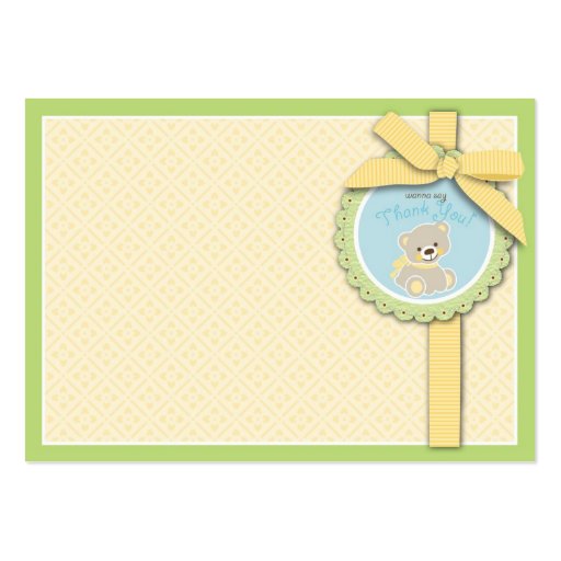 Welcome Bear Gift Tag Business Card Template (back side)