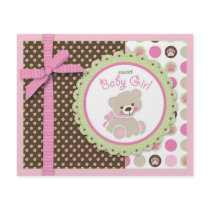 Welcome Bear Girl Advice Card Full Color Flyer