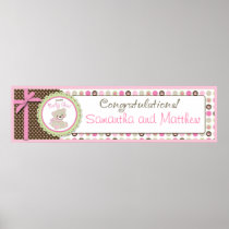 Welcome Bear Girl Banner Poster