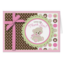Welcome Bear Girl TYCard