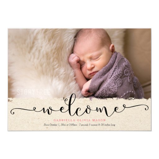 welcome birth announcement zazzle unique birth announcement cards