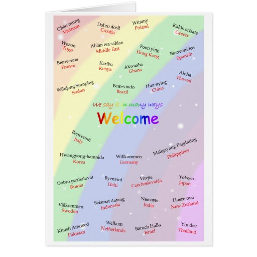 Welcome card | Zazzle