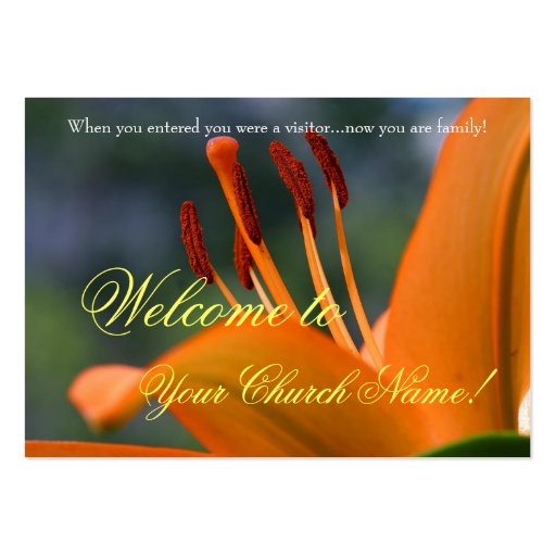 Welcome Card: Elegant Floral Business Card Template (front side)