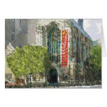 Welcome Church Watercolor Greeting Card
