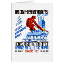 Welcome Defense Workers 1941 WPA cards by lc_wpa Welcome Defense Workers 1941 WPA cards