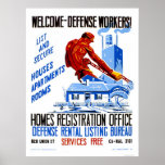 Welcome Defense Workers 1941 WPA posters