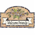 "Welcome Friends" - Decorative Sign photo sculptures