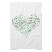 Welcome Heart Kitchen Towels
